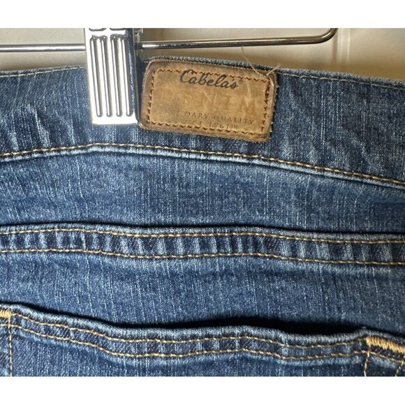 Cabelas Womens Dark Denim Straight Leg Jeans Size 16 Short - Picture 7 of 12